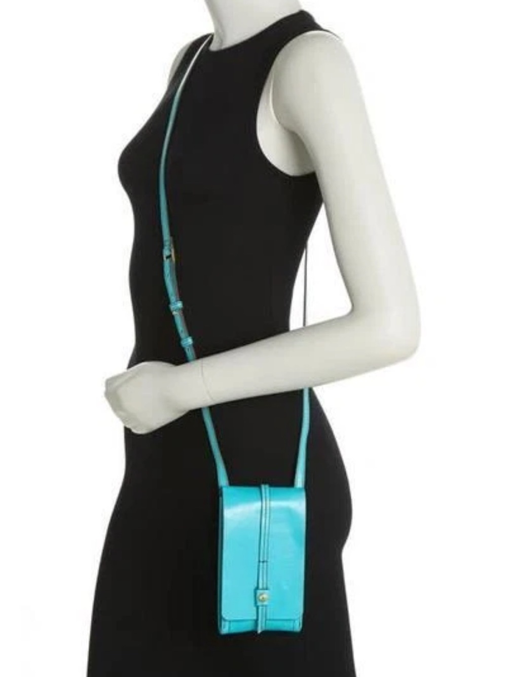 Hobo Slim Token Mini Crossbody Leather Phone Bag - Picture 11 of 11